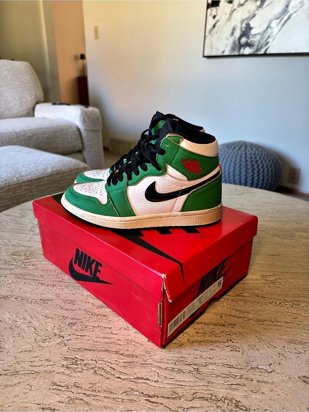 Jordan 1 Lucky Green Sneakers